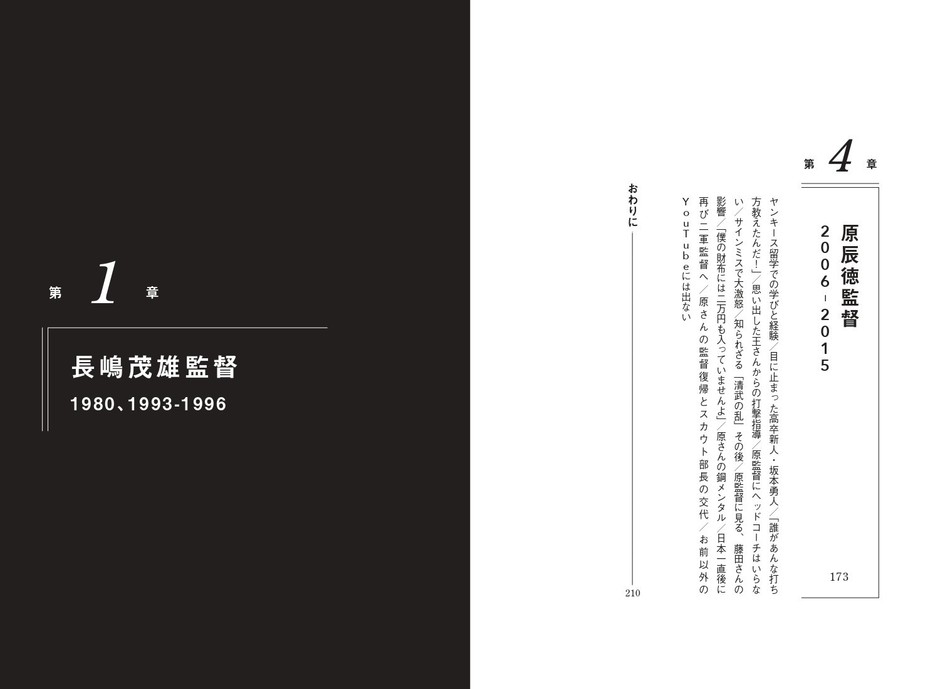 『長嶋さん、王さん、藤田さん。ときどき原さん』目次3