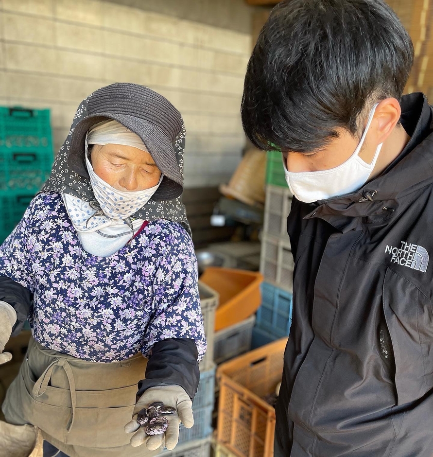 花豆生産者とシェフ