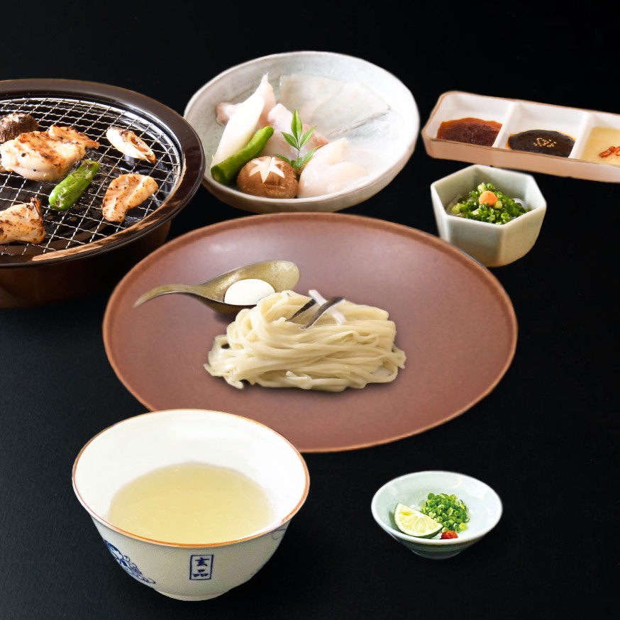「刻」焼きふぐ&つけ麺セット