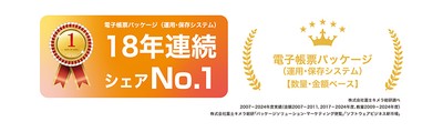 「電子帳票パッケージ」18年連続シェアNo.1