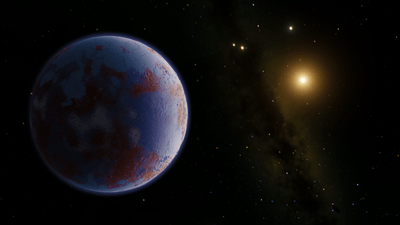 太陽系外縁部に存在する可能性がある未発見の惑星(想像図) © Fernando Peña D'Andrea