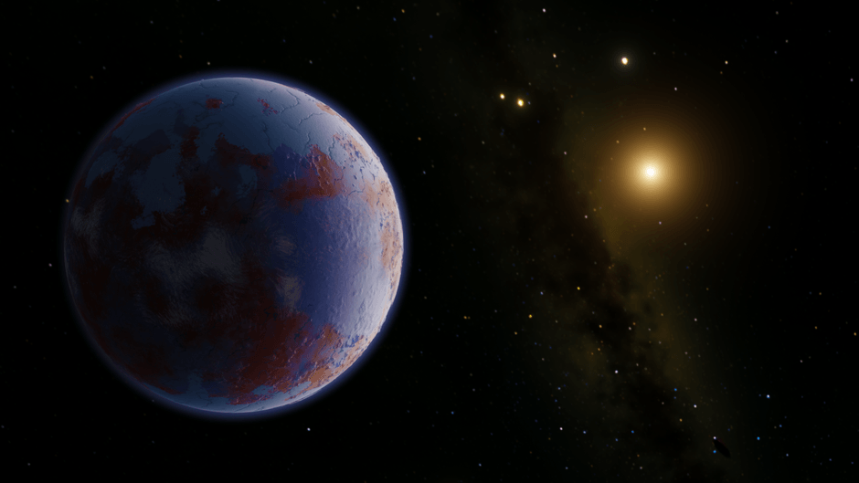 太陽系外縁部に存在する可能性がある未発見の惑星(想像図) © Fernando Peña D'Andrea