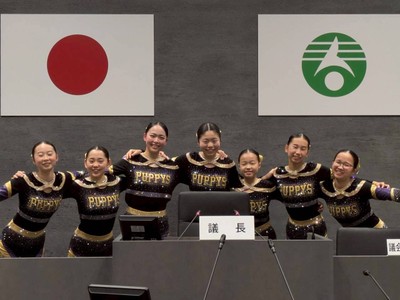 春日部市役所議会見学時の集合写真