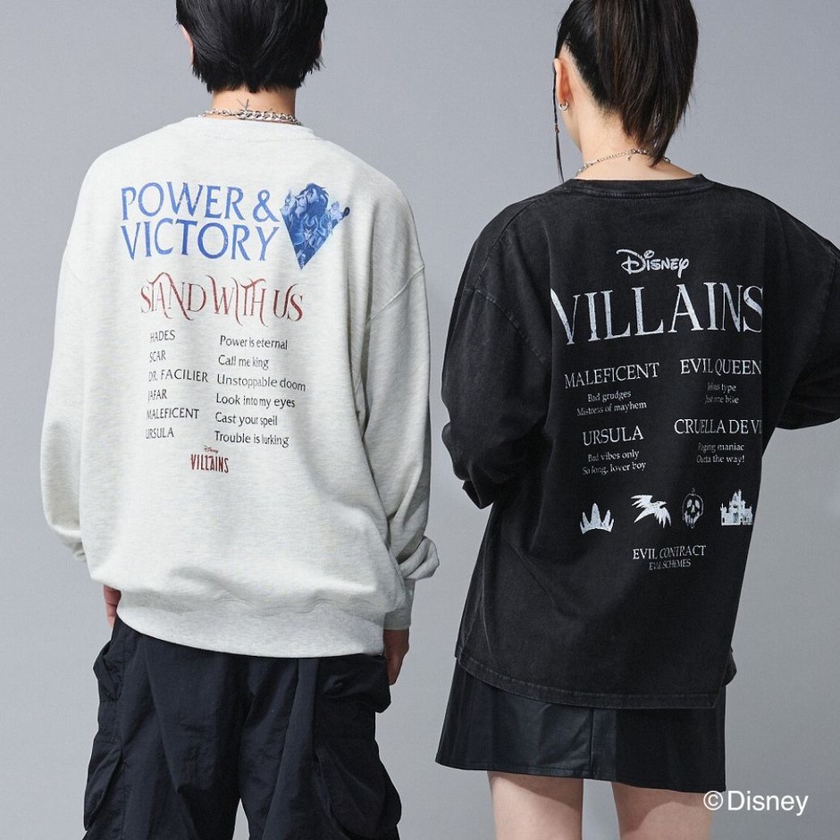 【Disney】ヴィランズ ツアーロンTee/ツアースウェット 裏