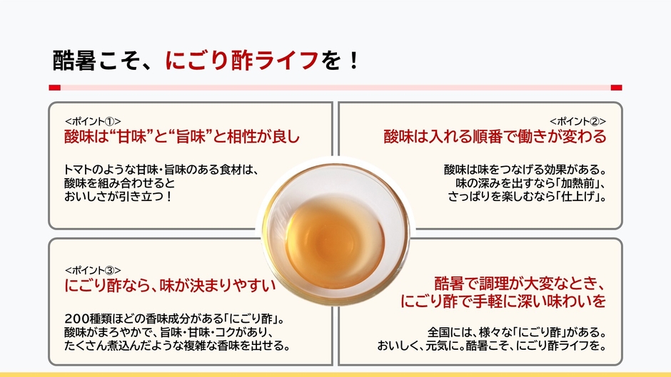 酷暑こそ、にごり酢ライフを!