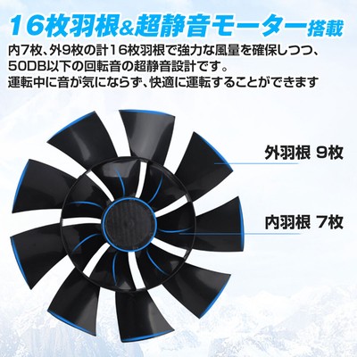 MAXWIN K-FAN10 16枚羽根(内羽根7枚・外羽根9枚)構造