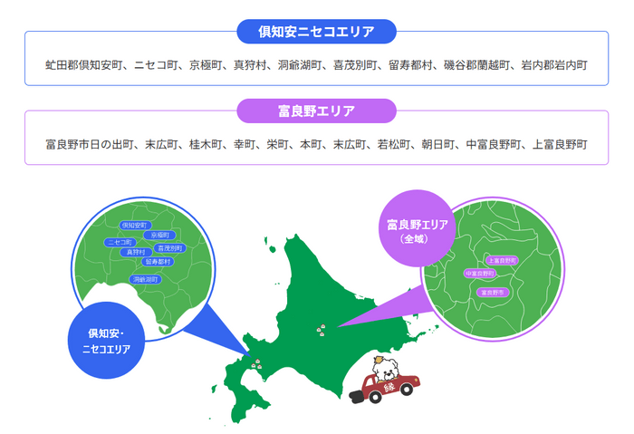 不動産買取営業エリア - 俱知安ニセコ・富良野