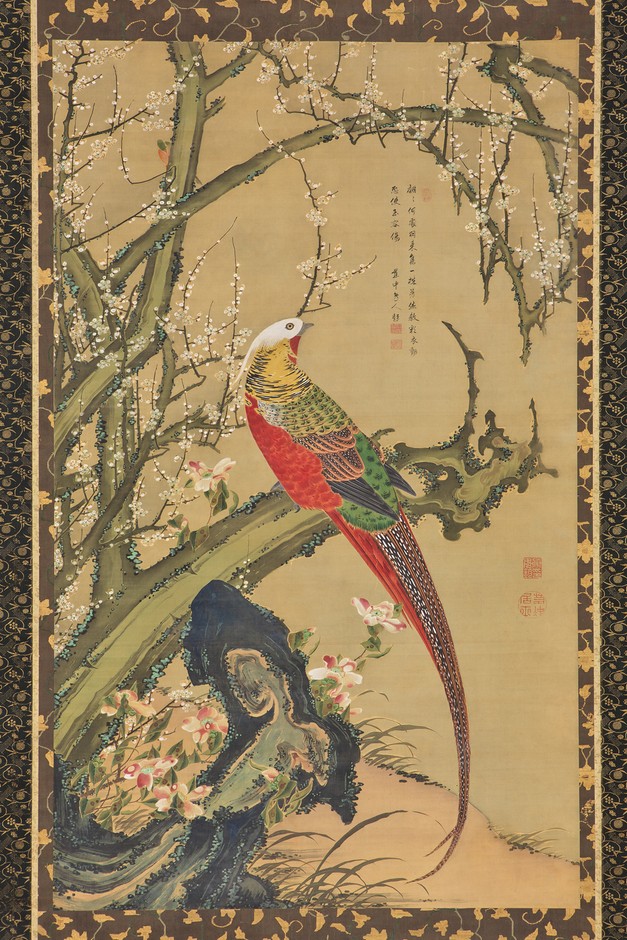 「白梅錦鶏図」展示:10/11~29