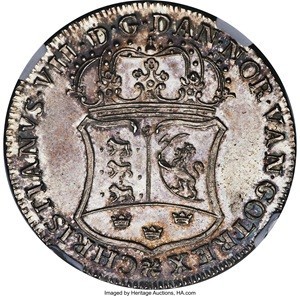 Denmark: Danish Asiatic Company. Christian VII Piastre 1771-Dated (1774) MS66 NGC