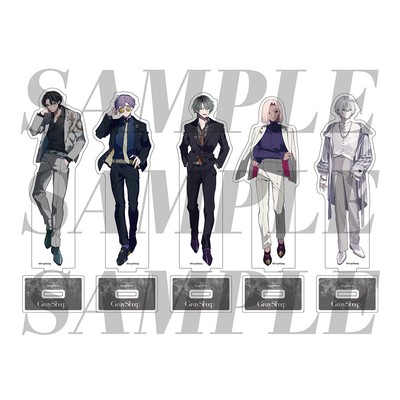 アクリルスタンド SAP/DROP ver. イベント価格：¥1,700（税込） 種類：全5種 キャラサイズ:全長145mm程度 台座サイズ：H30mmxW50mm程度 ※絵柄をお選びいただけます ※キャラクターによりサイズが異なります