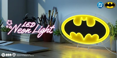 【新商品】日常の空間をアメコミの世界観へ。「バットマン」デザインのスタイリッシュなLEDネオンライトが株式会社PGAから10月15日発売
