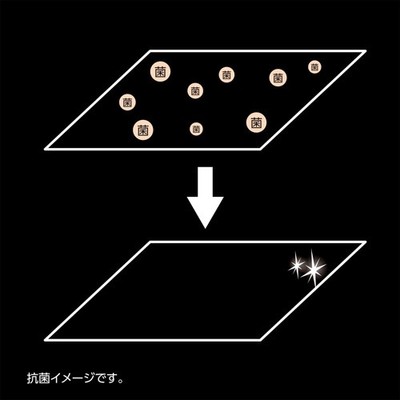 抗菌加工により菌の増殖を抑え、清潔な液晶画面を保ちます。日本工業規格 JIS-Z2801（抗菌加工製品-抗菌試験方法・抗菌効果）の基準をみたしています。