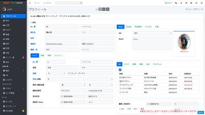 プロフィール画面