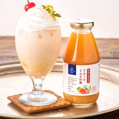 「牛乳と混ぜる　フルーツミルクの素」