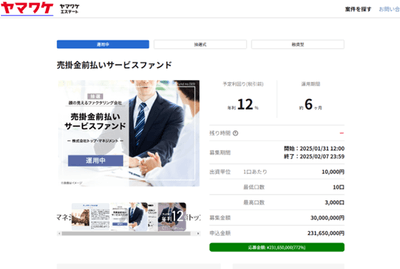 売掛金前払いサービスファンド