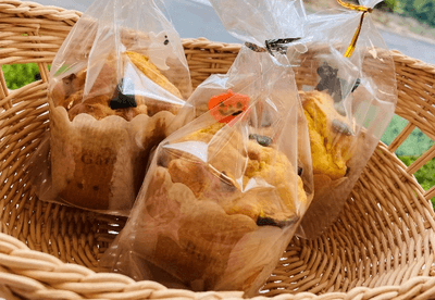 食品栄養学科学生考案のかぼちゃのマフィン（試作品）