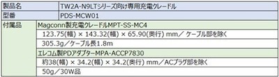 PDS-MCW01 おもな仕様