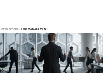 マネージャーを勇気づける、公開プログラム　 「OPEN PROGRAM FOR MANAGEMENT」 2026年8月27日より開講