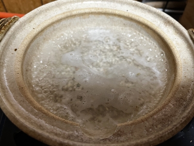 土鍋での炊飯