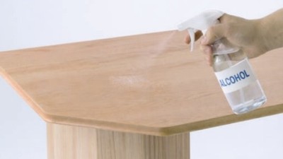 木材部分は耐アルコール塗装