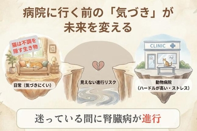 JINにゃんサインは、家庭での小さな気づきを動物病院への相談につなげることを目指して開発しています。