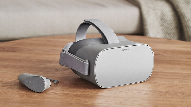図2) スマホ/PC不要で単体で動作するモバイルVRヘッドセット「Oculus Go」。画像提供 Oculus