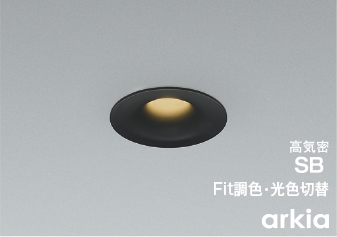 arkia ダウンライト(アルミダイカスト・マットブラック塗装)