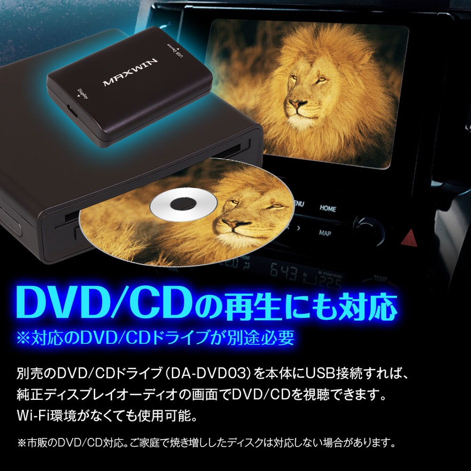 DVD/CD再生に対応