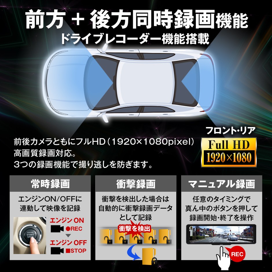 前後同時録画機能