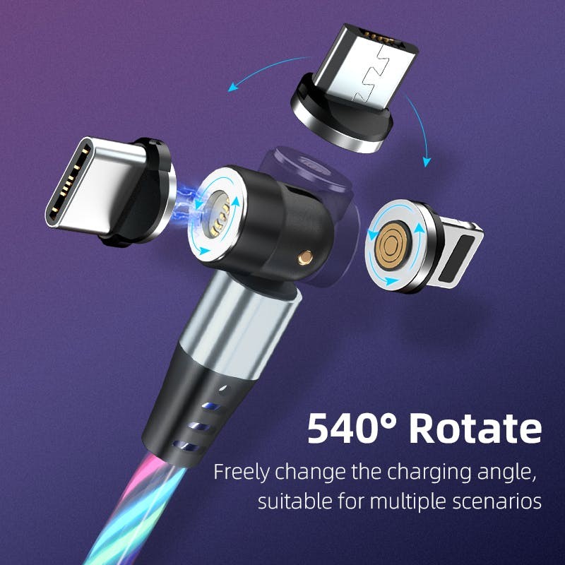 縦180°+横360°回転=最大540°回転するヘッドで自由自在に動かせる!