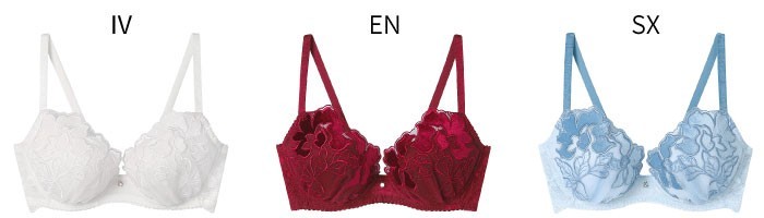 品番:BUN206 サイズ:B,C,D,E,F / 65,70,75 カラー:IV / EN / SX 価格:¥6,050(税込)
