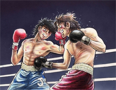 「宿命の対決」 410×530mm ピエゾグラフ 220,000円