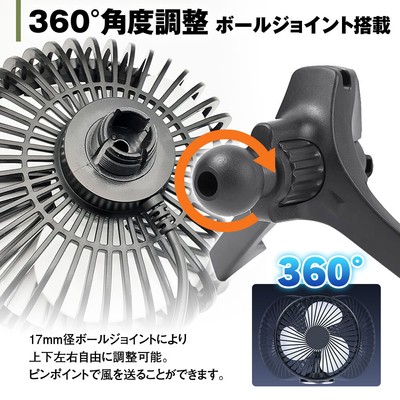 360°角度調整・ボールジョイント搭載