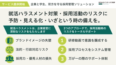 就活ハラスメントリスク、“現場任せ”から“仕組み管理へ　 ワークス・ジャパンとともに 採用活動におけるリスクマネジメントを強化