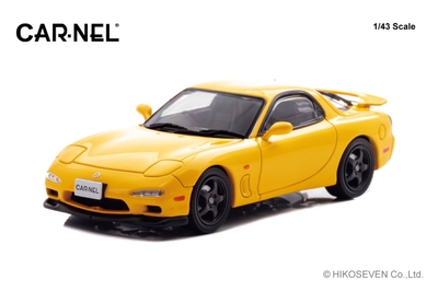 1/43 マツダ RX-7 Type RS-R (FD3S) 1997 Sunburst Yellow：左前