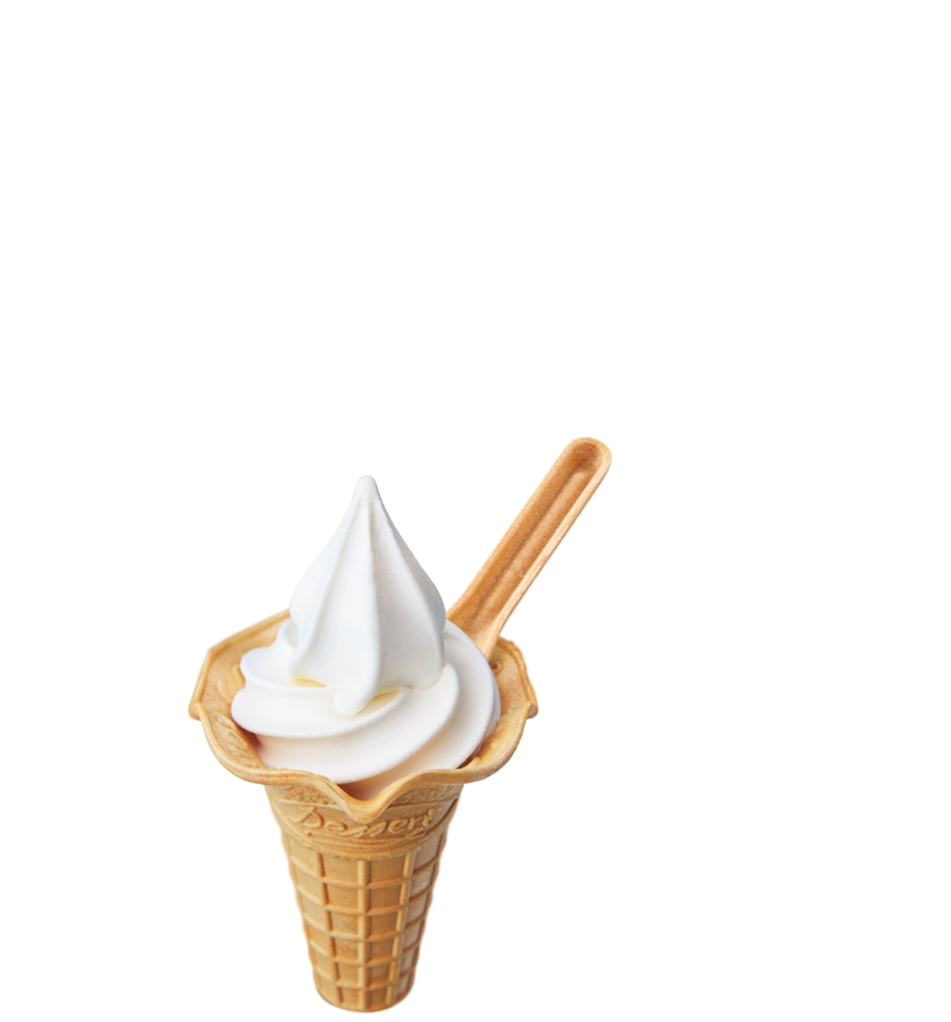 ソフトクリームバニラ (食べるスプーン付) CFP算定数値 0.2479kgCO2eq(画像はイメージです。)