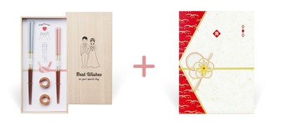 簡単なメッセージカードとは一線を画す「本格的な電報」と箸ギフトがセットになった新しいサービス