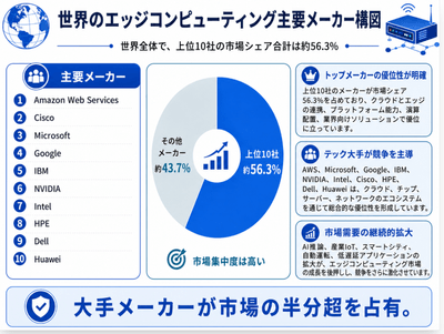 図.   エッジコンピューティング, グローバル市場の競争環境