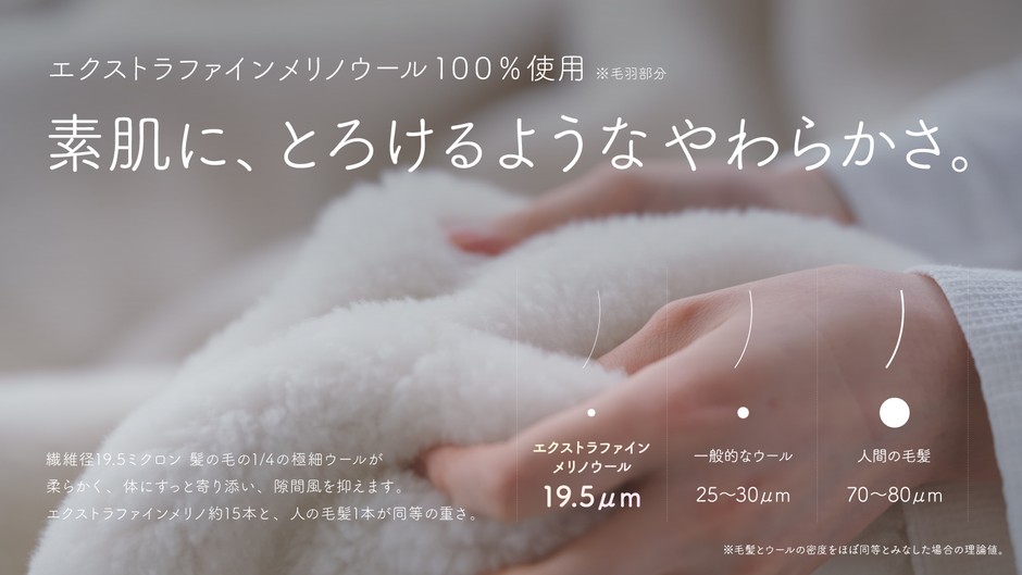 素肌に、とろけるようなやわらかさ