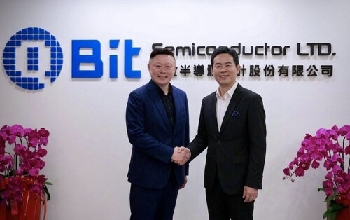 QBit Semiconductorの会長Simon Shen氏とSinChip TechnologyのCEO Tony Liu氏。台北市のQBit本社にて