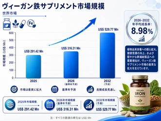 ヴィーガン鉄分サプリメントマーケットリサーチ：調査方法＋業界分析＋売上規模
