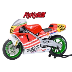 『バリバリ伝説』の名マシンが立体化！巨摩 郡のNSR500が1/12スケールで登場〈ヘルメット付属〉大阪モーターサイクルショー2026で展示・販売！