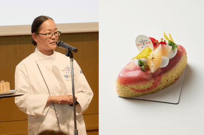 「ジャヌ パティスリー」ペストリーシェフ 野口 ゆきえ氏の「フローラ」