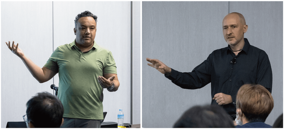 2025年のトレーニングの様子：Abhay Bhargav氏(写真左)と田中ザック氏(写真右)は 昨年に引き続き、2026年もトレーニング講師として登壇