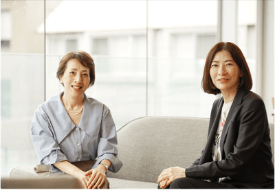 右：アンチエイジング株式会社代表取締役・牛島美樹