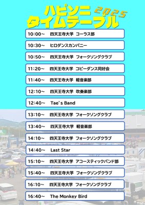 ハビキノソニックタイムテーブル