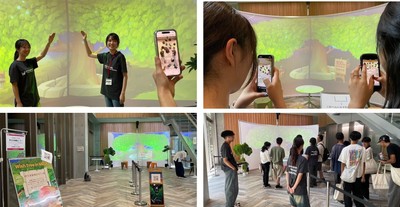 ARコンテンツを楽しむ来場者