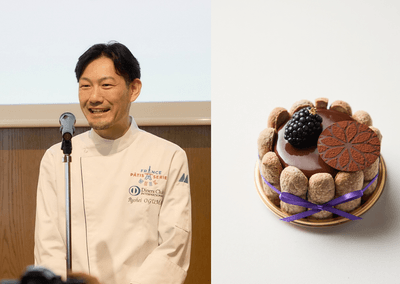 「ポムルージュ」オーナーシェフ 小熊 亮平氏の「シャルロット・ノワール」