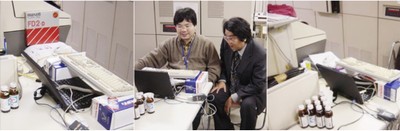 はやぶさ管制室内のブログ執筆スペース