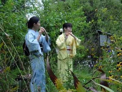お供え式(篠笛の演奏)